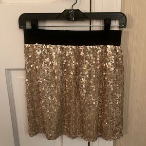 Gold Sequin Skirt Eight Sixty Size Medium